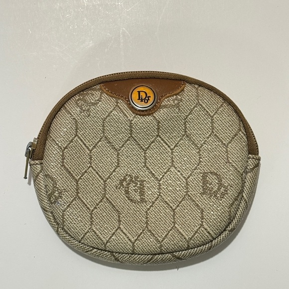 Dior Brown and Tan Coin Pouch - Picture 4 of 15